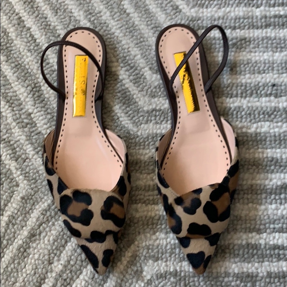 Like NEW Rupert Sanderson Leopard Sabine Flats - Picture 7 of 10